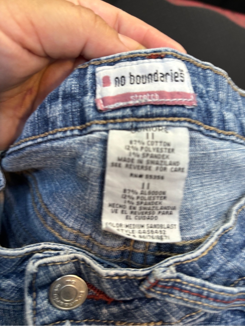 Authentic late 1990s to early 2000s No Boundaries jeans in juniors size 11 - Picture 3 of 3